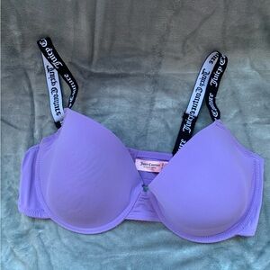 Juicy Couture Purple Bra 40D Juicy Straps 90s Twee